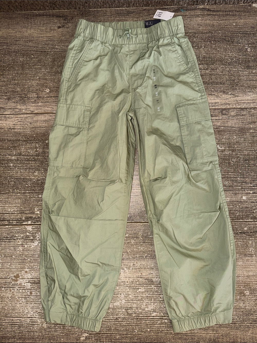 NWT Gap washwell mint colored pull-on cargo joggers pants - big boys